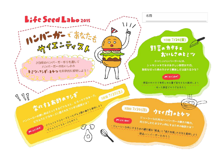 ハンバーガーでサイエンティスト